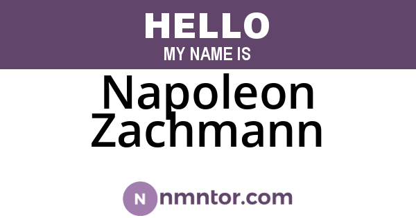 Napoleon Zachmann