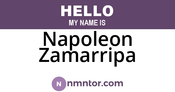 Napoleon Zamarripa