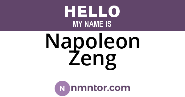 Napoleon Zeng