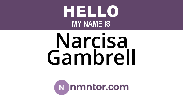 Narcisa Gambrell