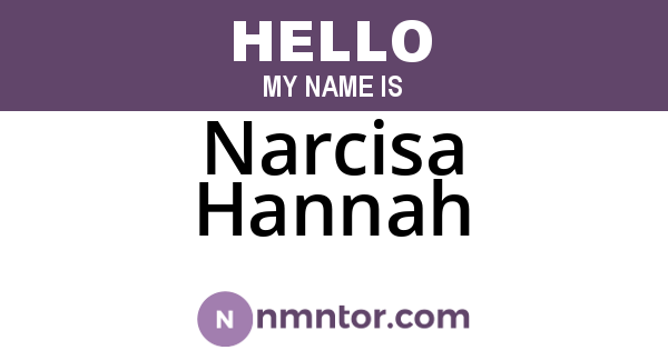 Narcisa Hannah