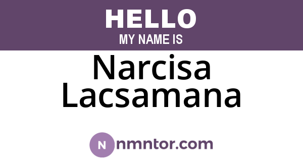 Narcisa Lacsamana