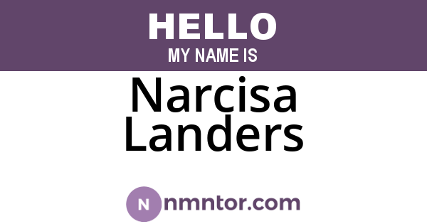 Narcisa Landers