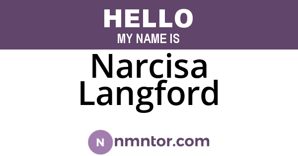 Narcisa Langford