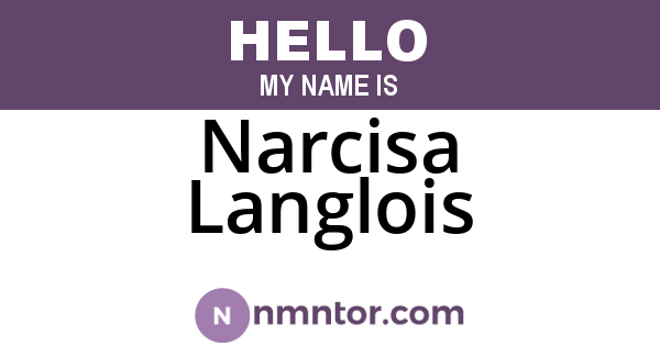 Narcisa Langlois