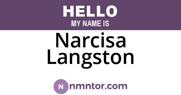 Narcisa Langston
