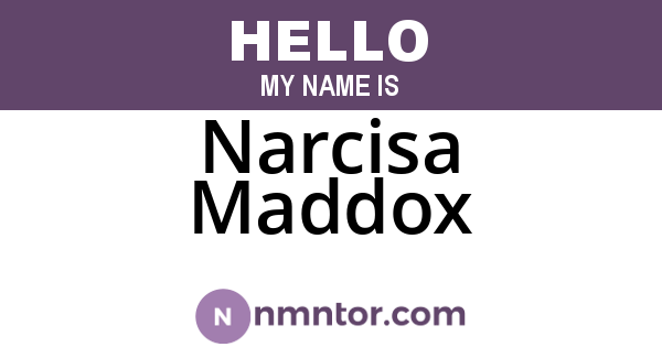 Narcisa Maddox