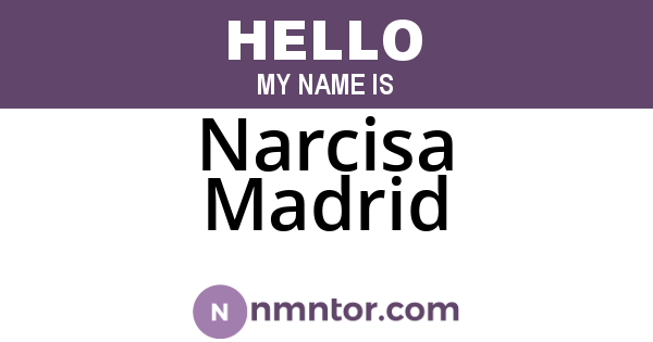 Narcisa Madrid