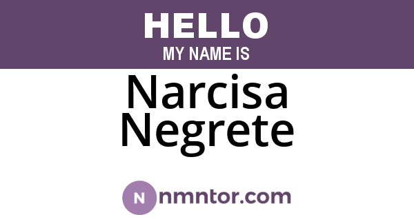 Narcisa Negrete