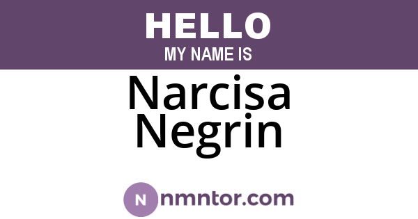 Narcisa Negrin