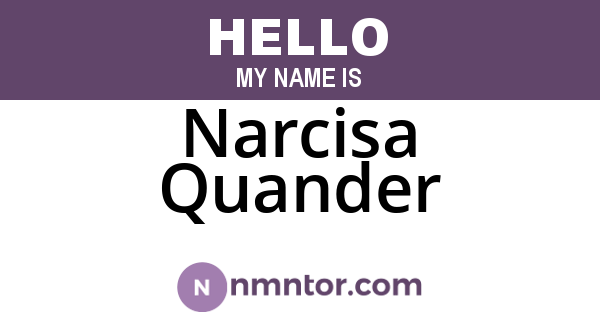 Narcisa Quander