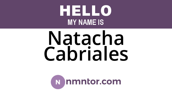 Natacha Cabriales