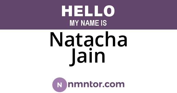 Natacha Jain