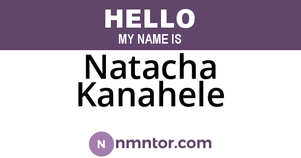 Natacha Kanahele