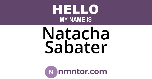 Natacha Sabater