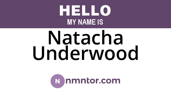 Natacha Underwood