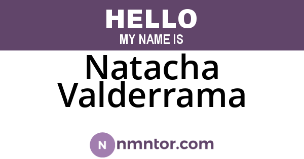Natacha Valderrama