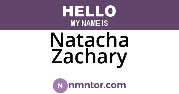 Natacha Zachary