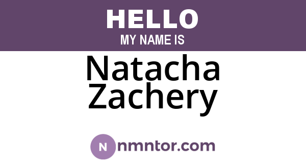 Natacha Zachery