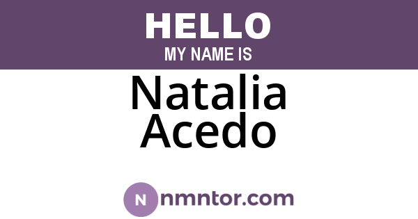Natalia Acedo