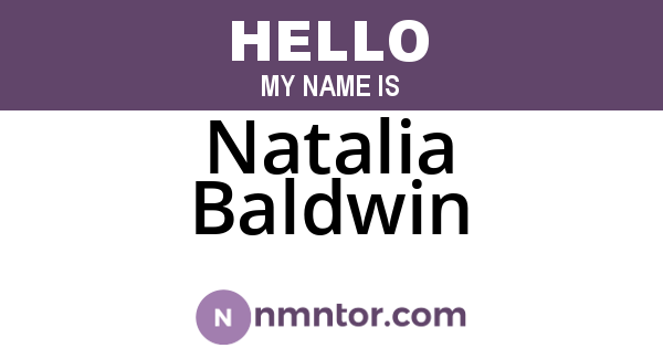 Natalia Baldwin