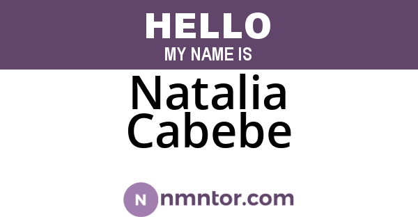 Natalia Cabebe