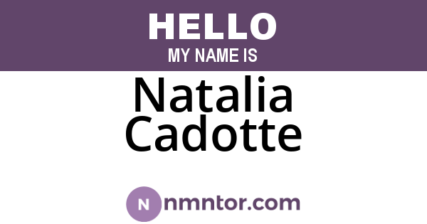 Natalia Cadotte