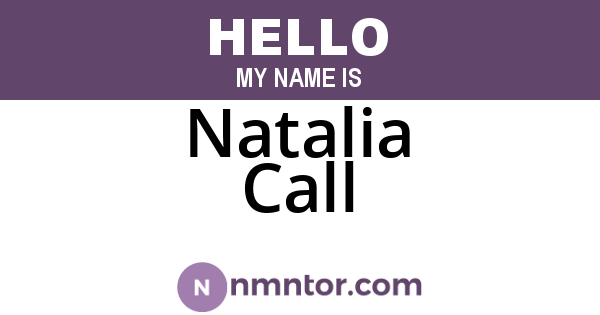Natalia Call