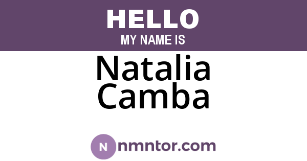 Natalia Camba