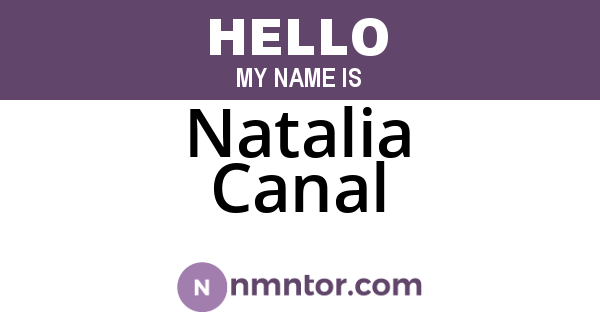 Natalia Canal
