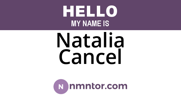 Natalia Cancel