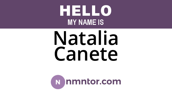 Natalia Canete