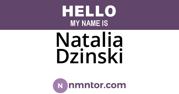 Natalia Dzinski