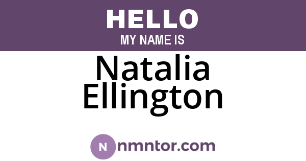 Natalia Ellington