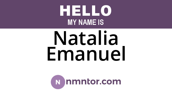 Natalia Emanuel