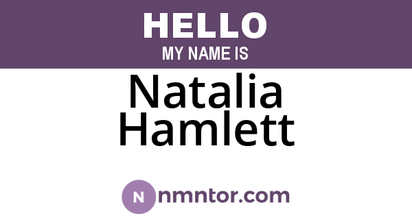 Natalia Hamlett