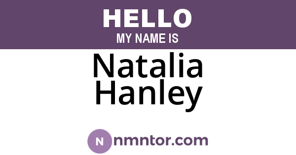 Natalia Hanley