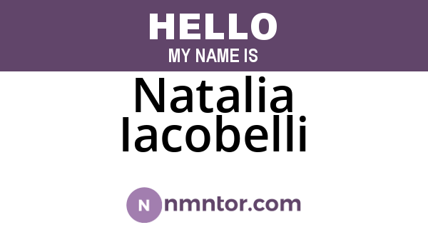 Natalia Iacobelli