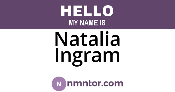 Natalia Ingram