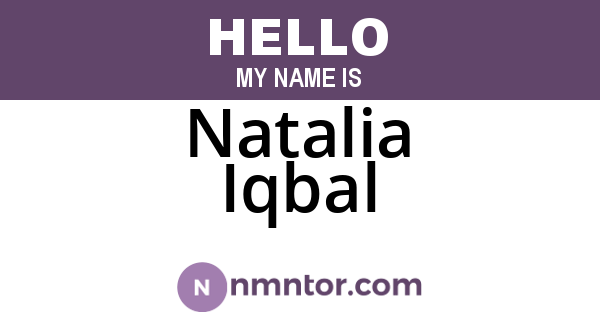 Natalia Iqbal