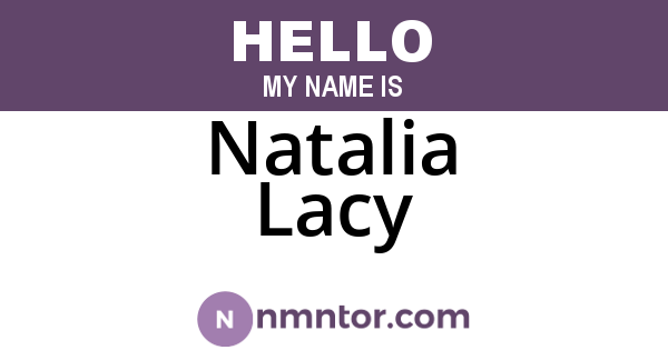 Natalia Lacy