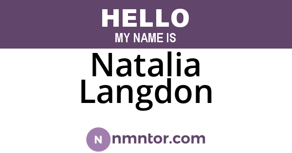 Natalia Langdon
