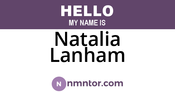 Natalia Lanham