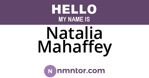 Natalia Mahaffey