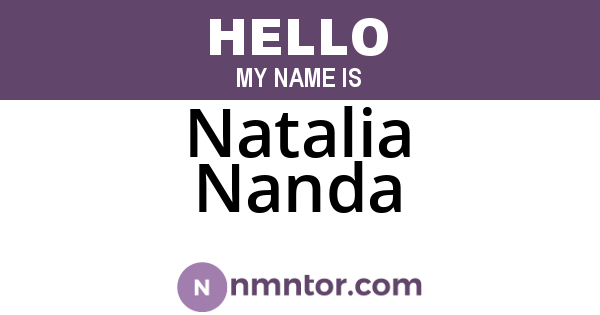 Natalia Nanda