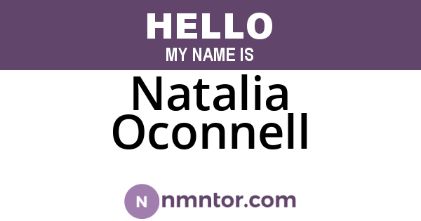 Natalia Oconnell