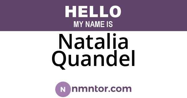 Natalia Quandel