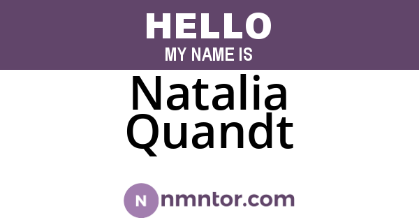 Natalia Quandt