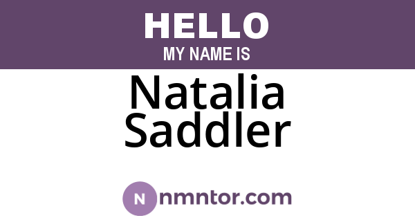 Natalia Saddler