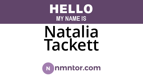 Natalia Tackett